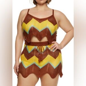 Plus Size Chevron Crochet Cami and Skirt Set - Gold
/TAGS New <3